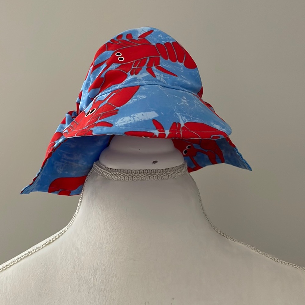 The Original Flap Happy Hat, Size Small, Blue/Red/Black